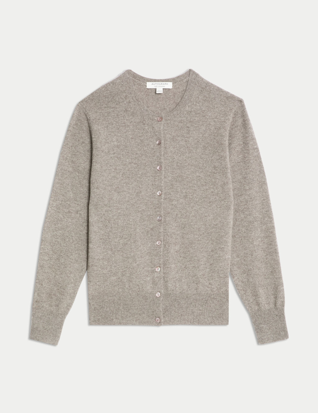 Pure Cashmere Crew Neck Cardigan