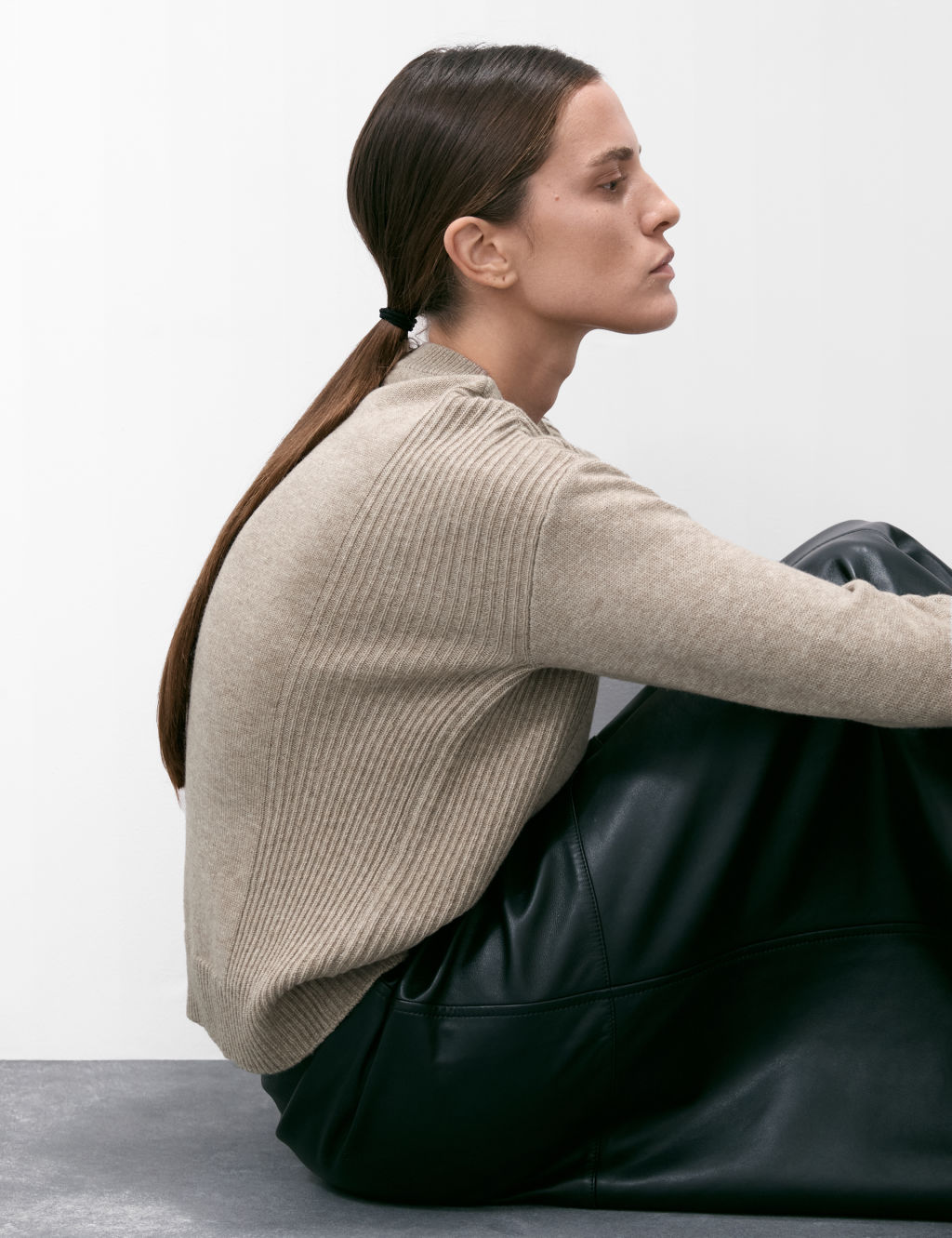 Merino Wool Textured Cable Knit Jumper