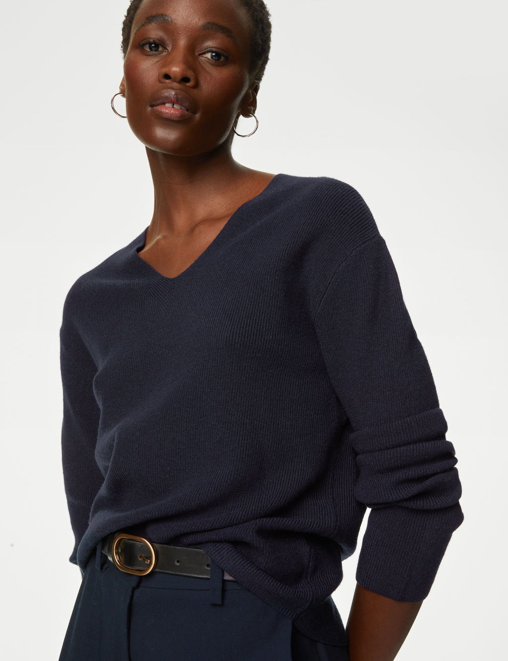 Soft Touch Ribbed V-Neck Jumper 4 of 6