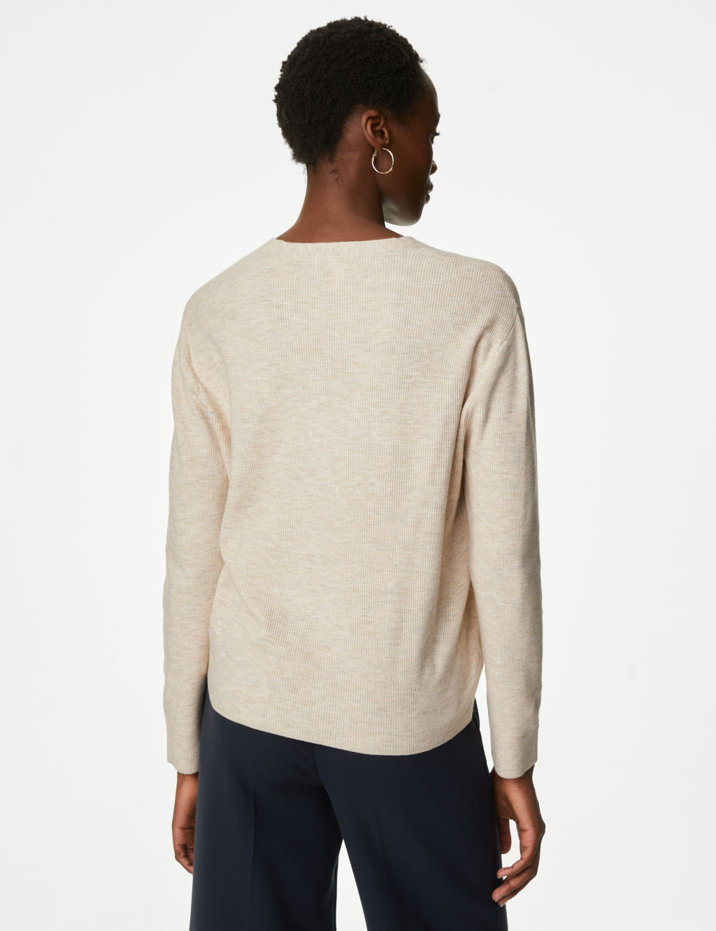 Soft Touch Ribbed V-Neck Jumper 5 of 6