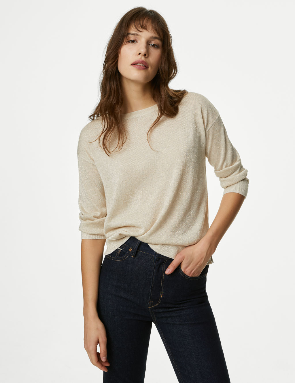 Sparkly Crew Neck Jumper