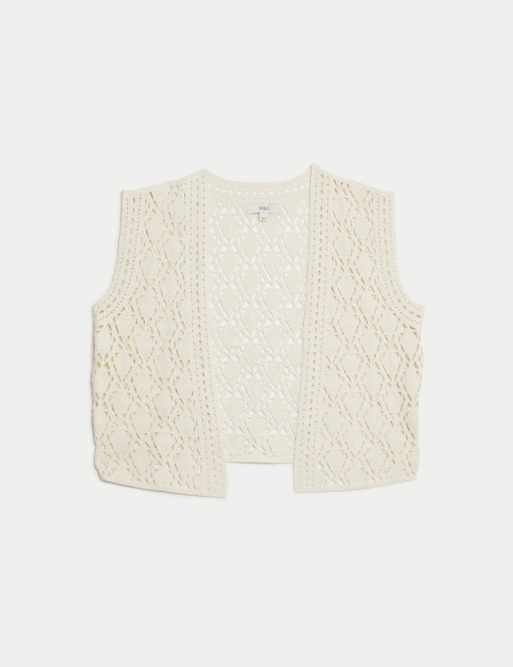 Pure Cotton Textured Knitted Vest 1 of 6