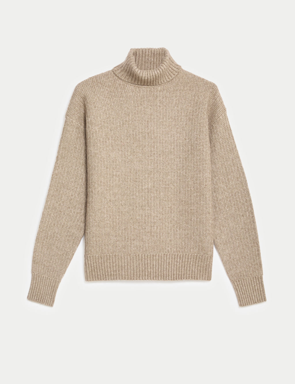 Cloud Yarn Textured Roll Neck Jumper