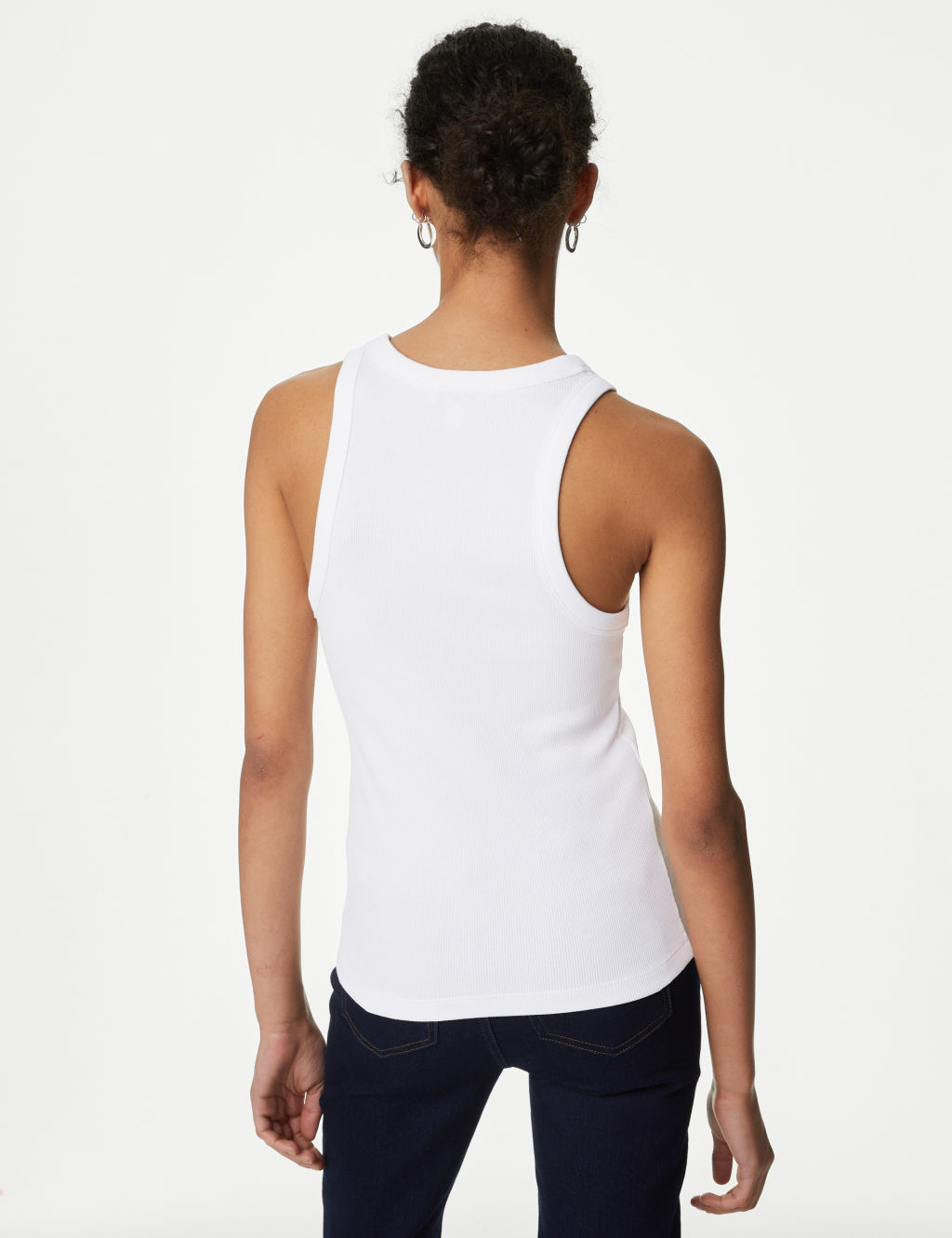 Cotton Rich Ribbed Slim Fit Racer Back Vest 5 of 5