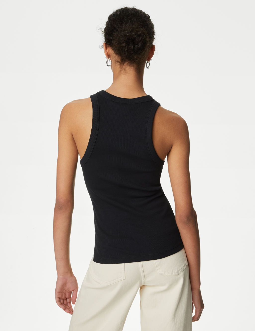 Cotton Rich Ribbed Slim Fit Racer Back Vest 5 of 5