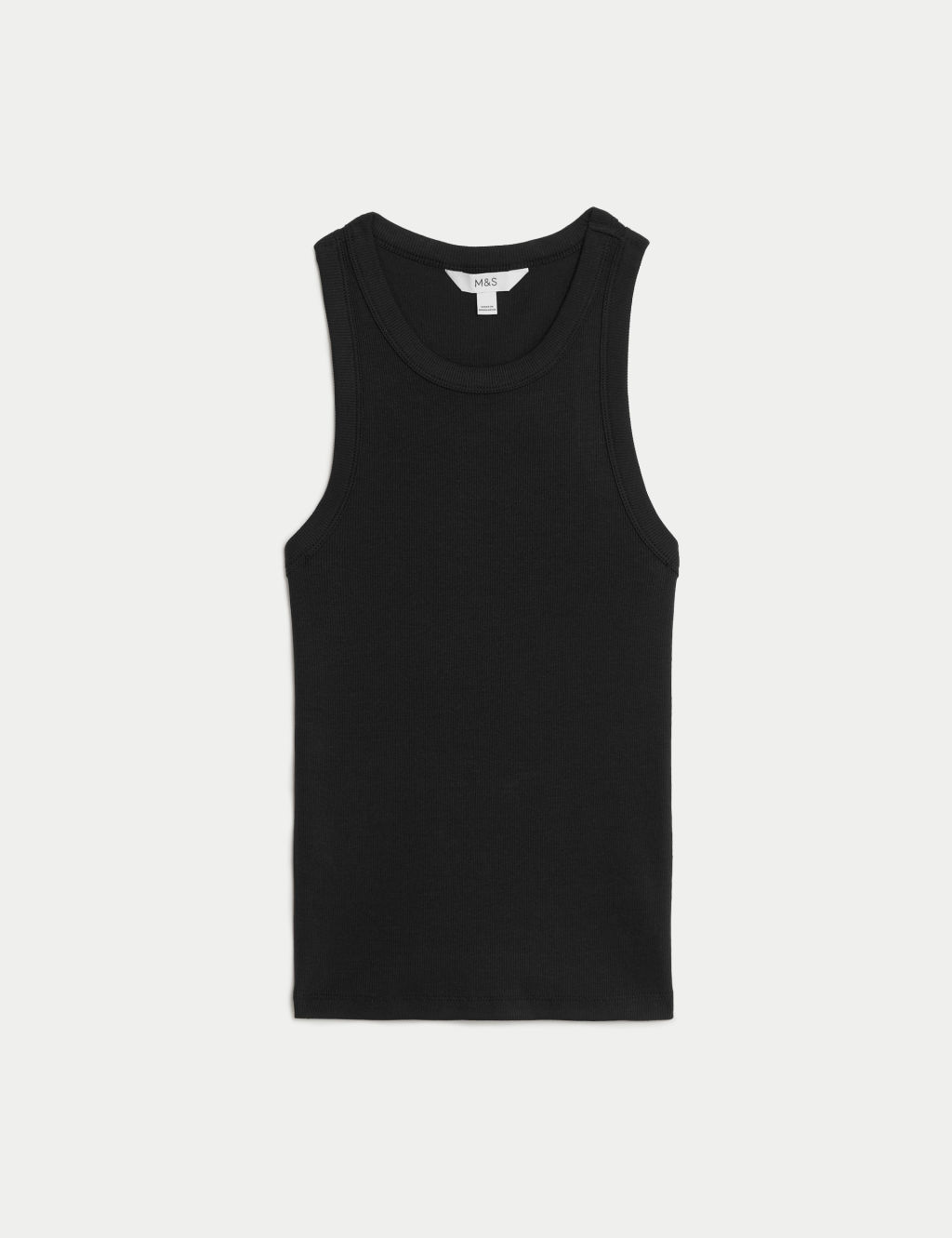 Cotton Rich Ribbed Slim Fit Racer Back Vest 1 of 5