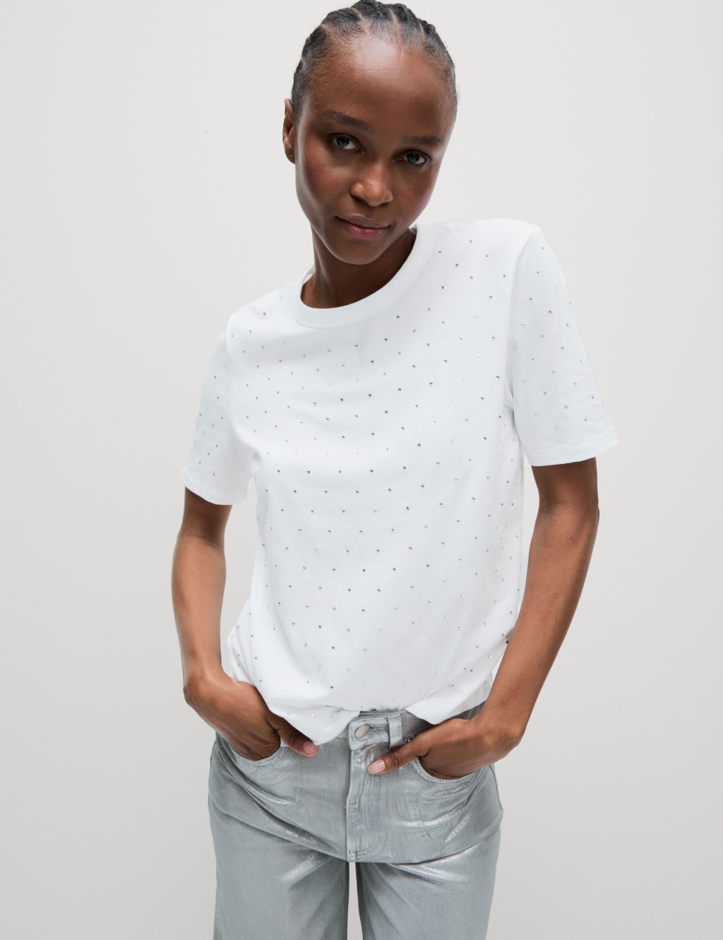 Pure Cotton Embellished T-Shirt