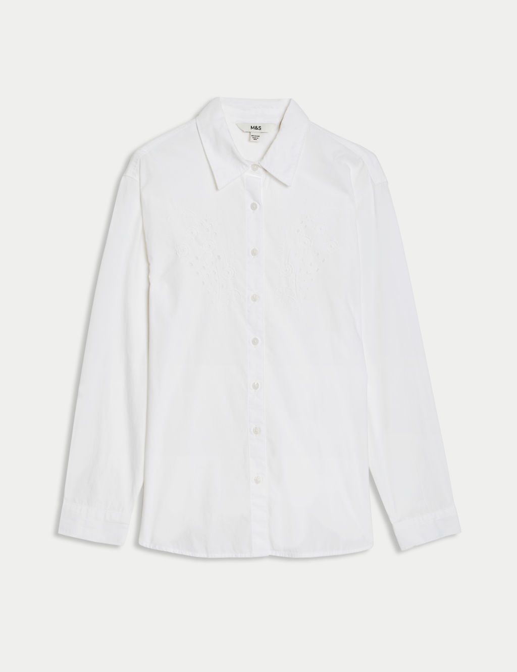 Pure Cotton Cutwork Detail Shirt 1 of 6