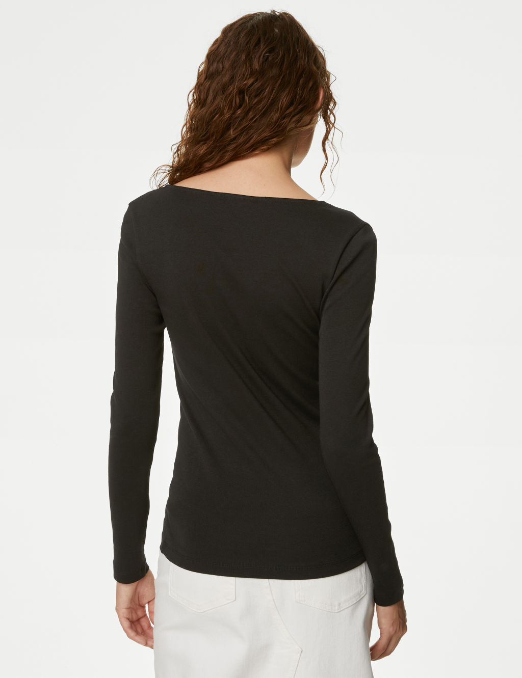 Pure Cotton Square Neck Slim Fit Top 5 of 5