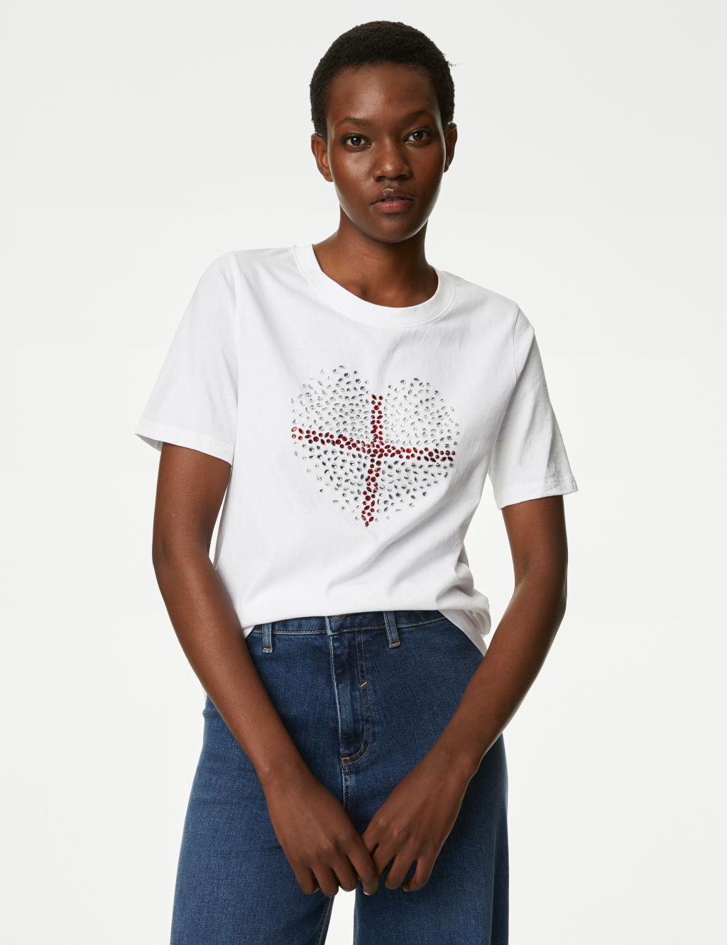 Pure Cotton Embellished England T-Shirt 3 of 6
