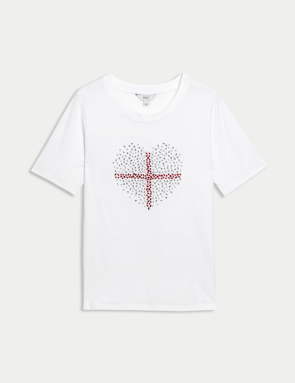 Pure Cotton Embellished England T-Shirt 1 of 6