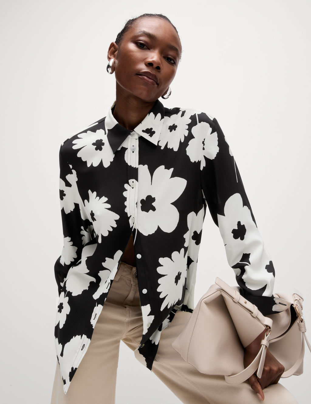 Printed Collared Blouse