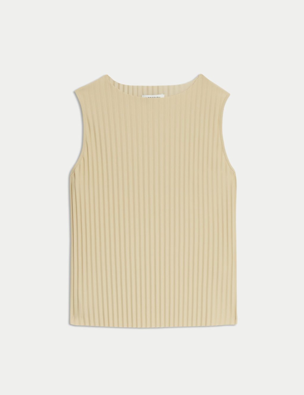 Jersey Plisse Slash Neck Top | Autograph | M&S 