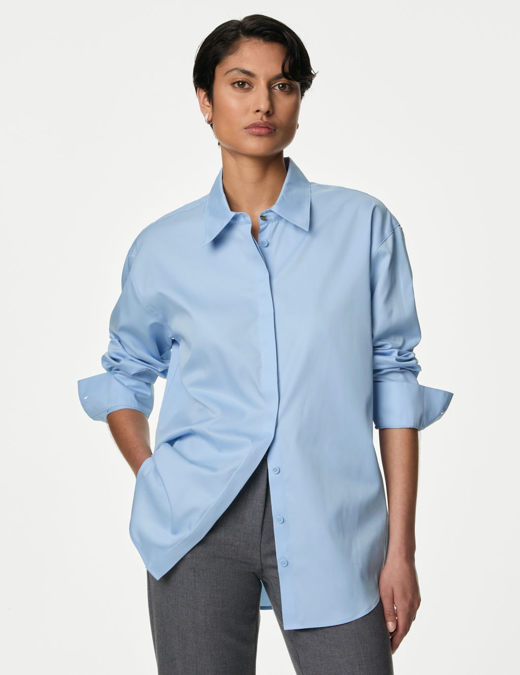 Pure Cotton Collared Relaxed Shirt 2 of 7