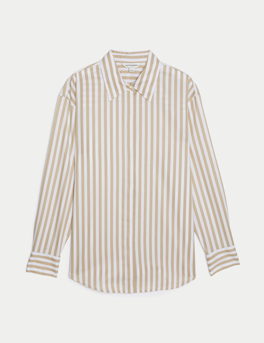 Pure Cotton Striped Collared Shirt 1 of 6