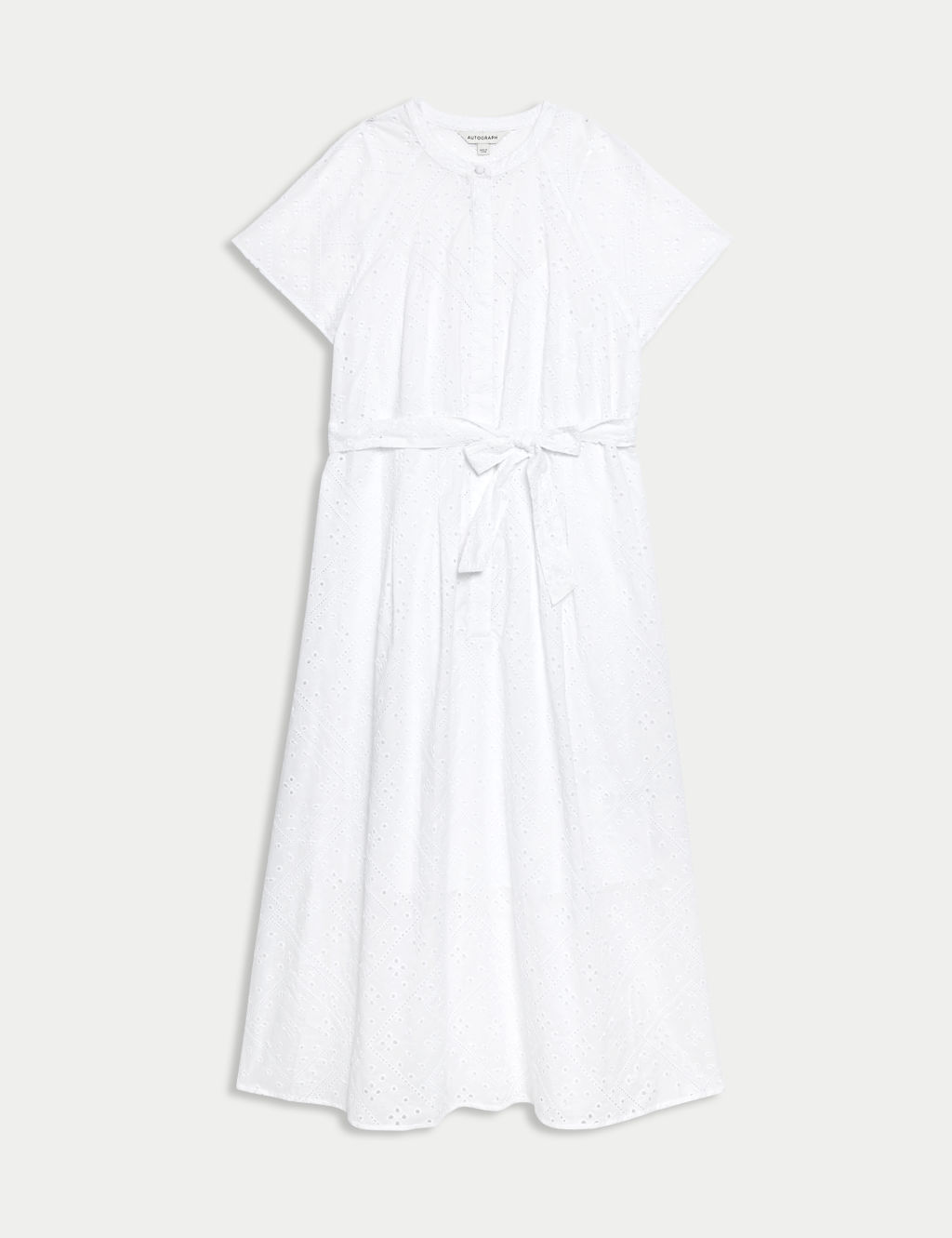 Pure Cotton Broderie Midaxi Shirt Dress 1 of 5