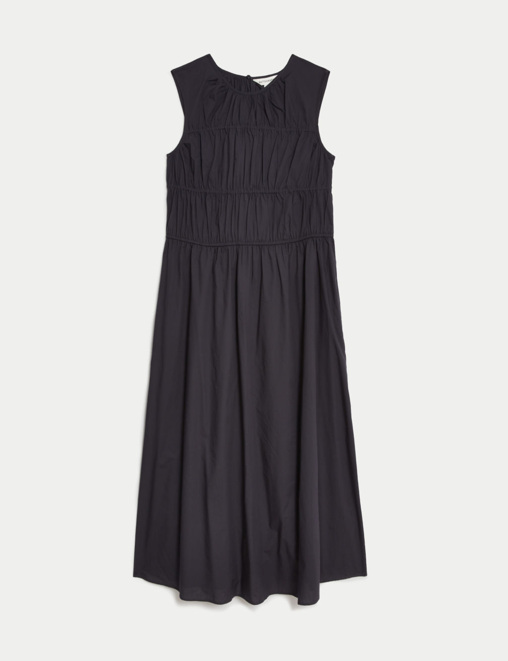 Pure Cotton Shirred Detail Midaxi Dress | Autograph | M&S