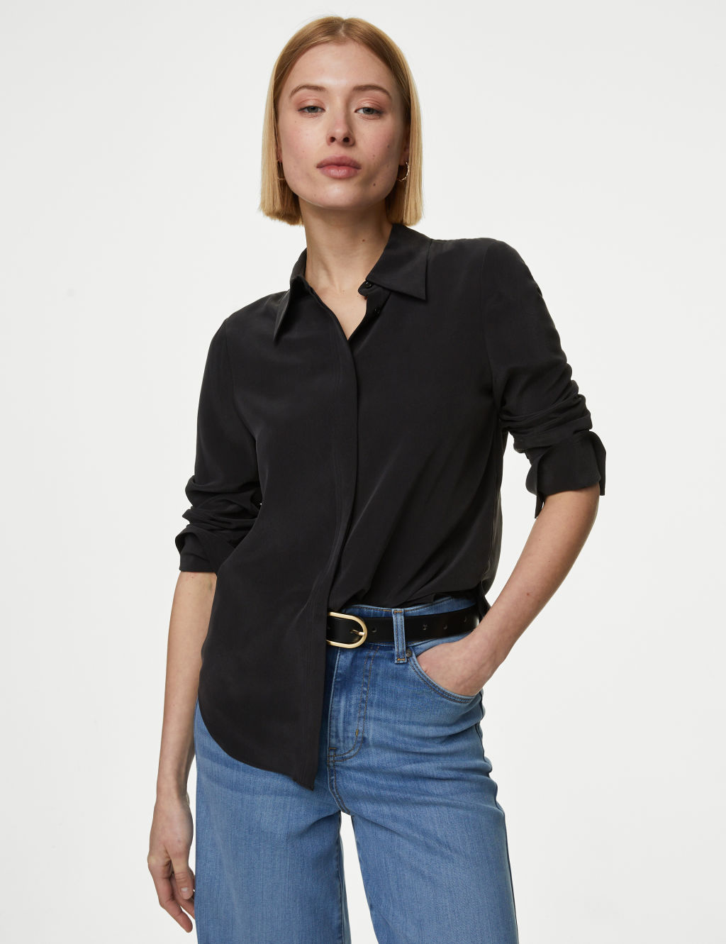 Pure Silk Long Sleeve Shirt 4 of 5