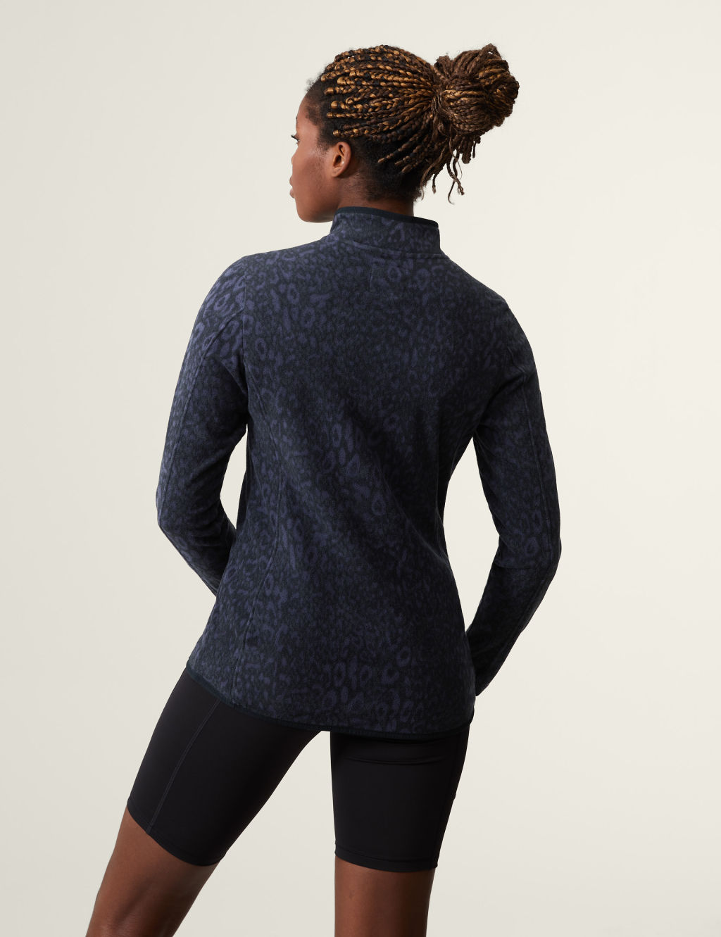 Printed Funnel Neck Fleece Jacket | Goodmove | M&S