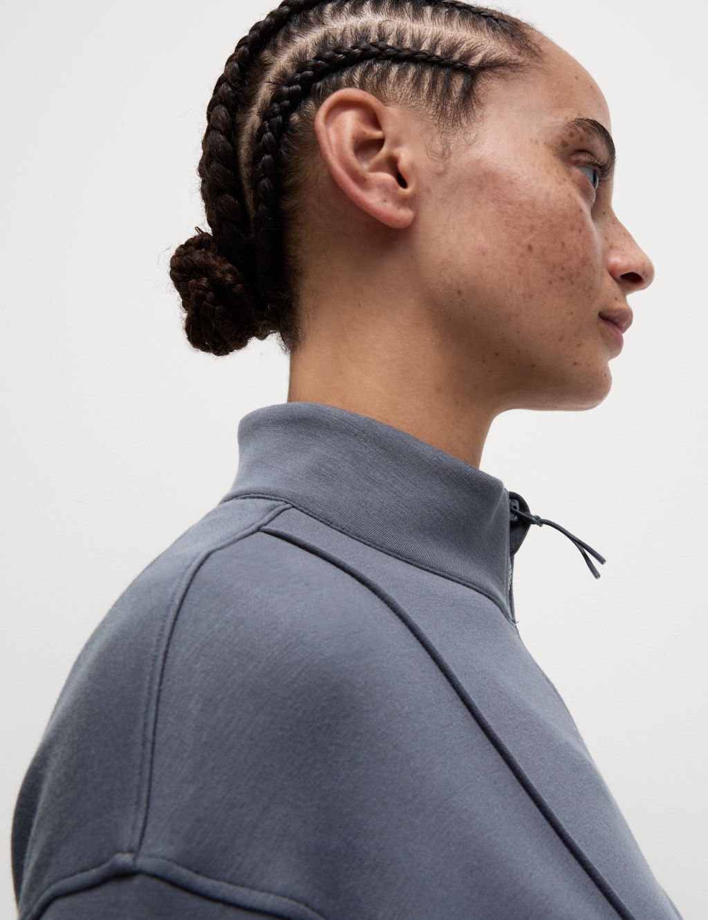 Funnel Neck Zip Up Yoga Sweatshirt