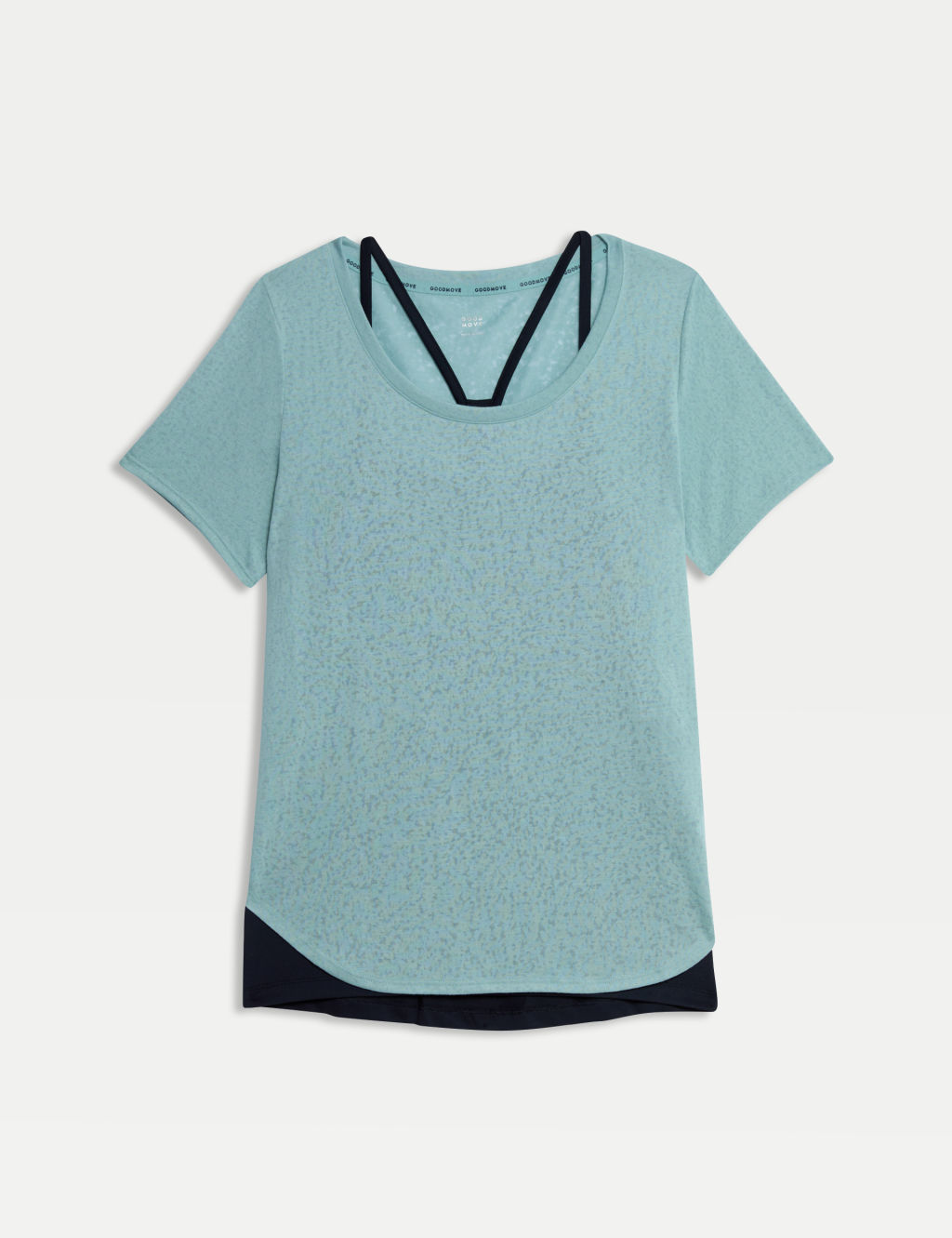 Scoop Neck Double Layer T-Shirt
