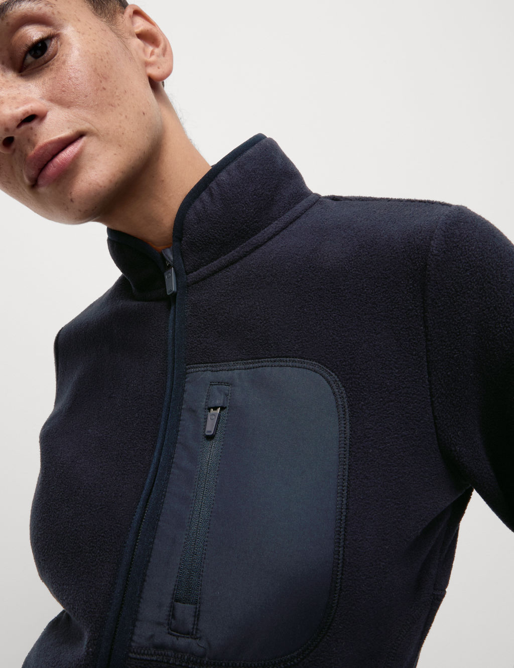 Funnel Neck Fleece Jacket