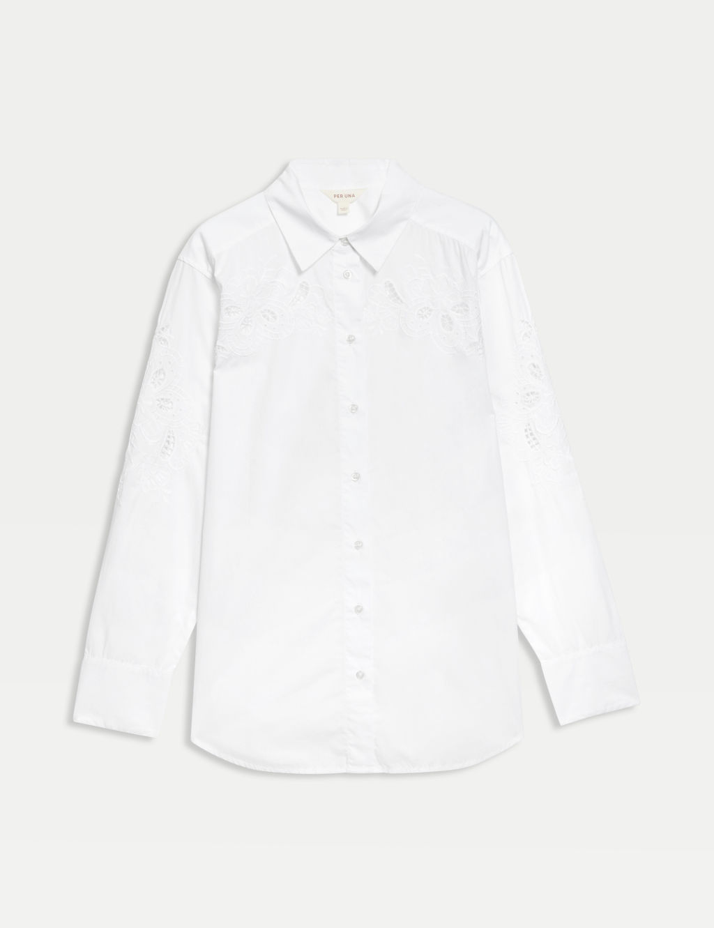 Pure Cotton Embroidered Collared Shirt 1 of 5