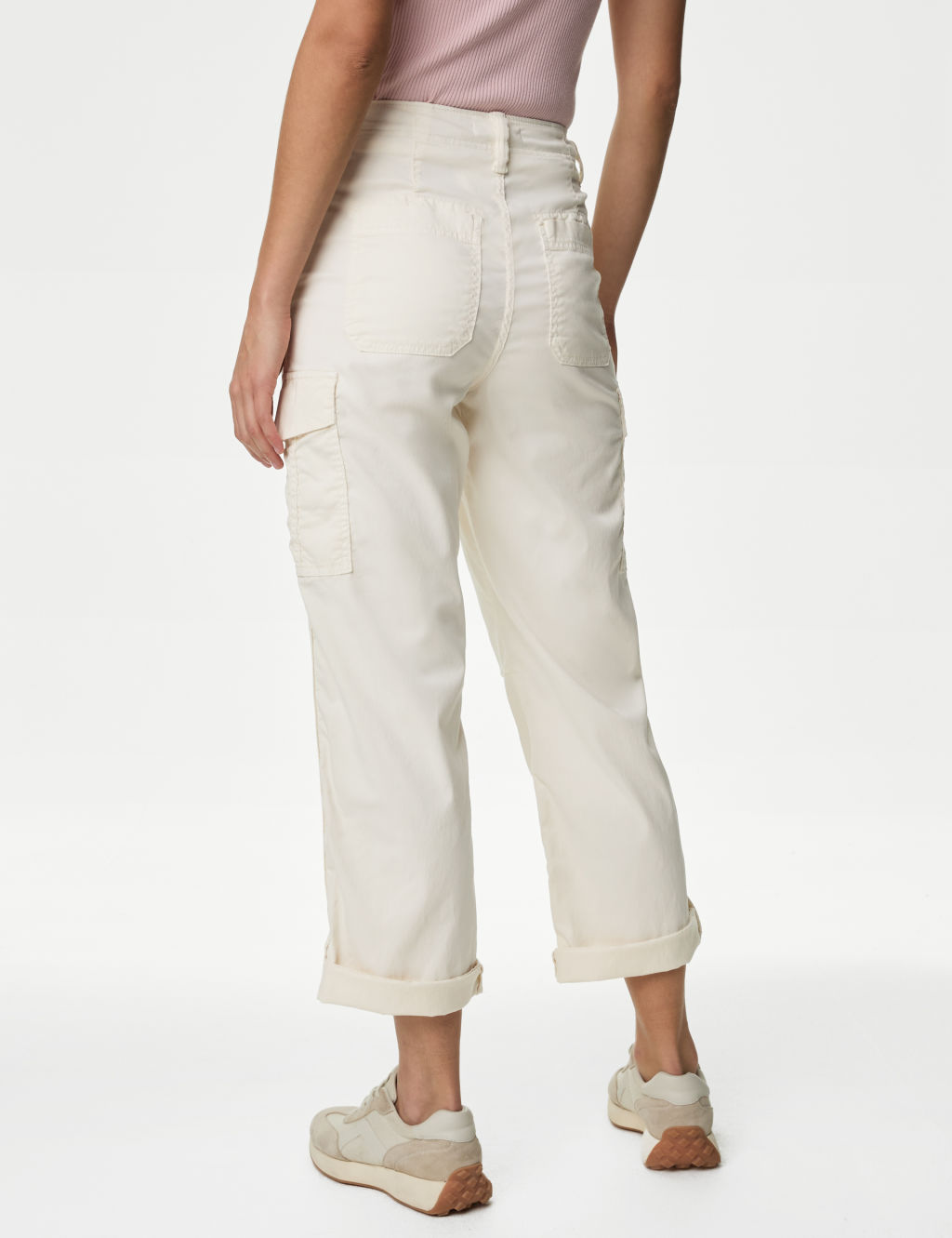 lyocell™ Rich Cargo Tea Dyed Cropped Trousers 5 of 5