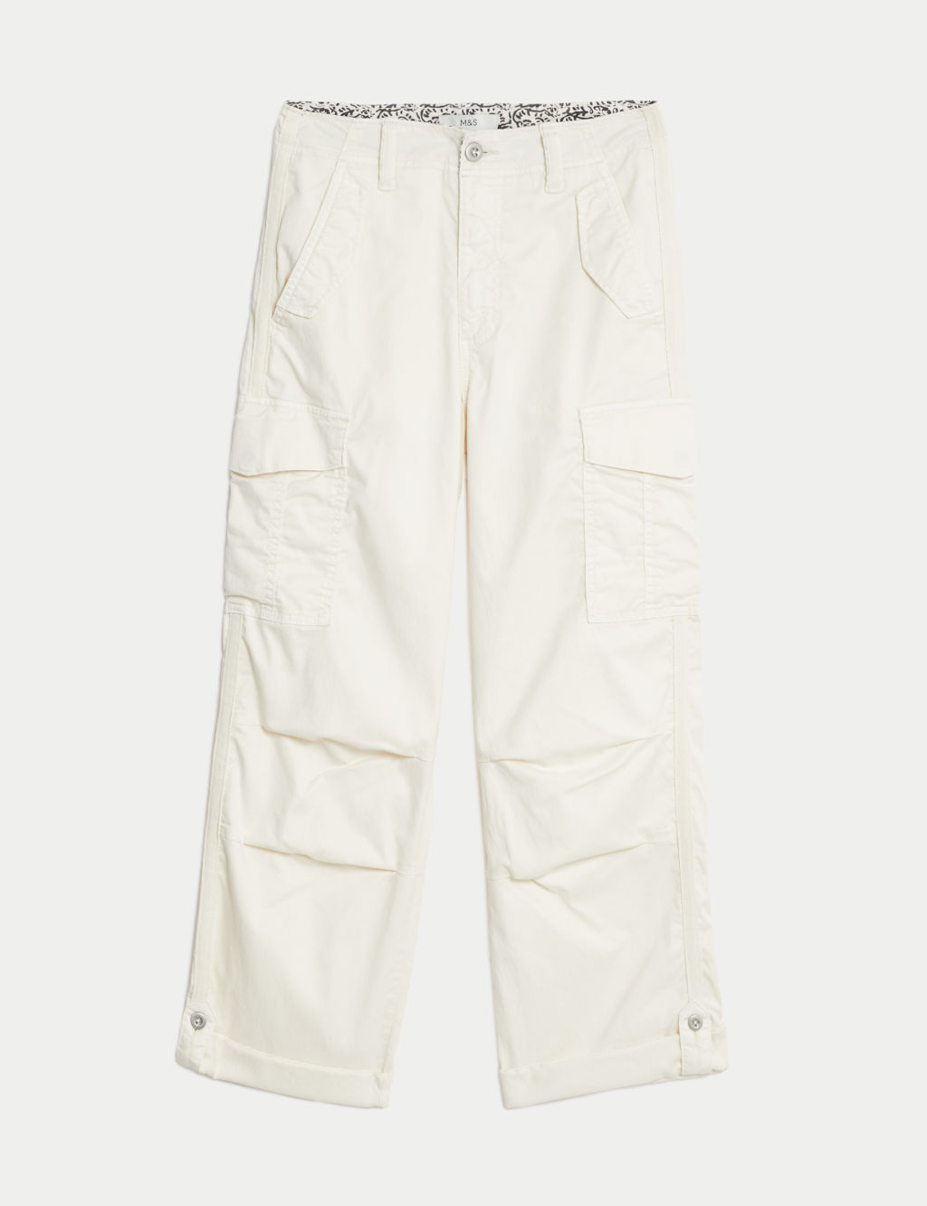 lyocell™ Rich Cargo Tea Dyed Cropped Trousers 1 of 5