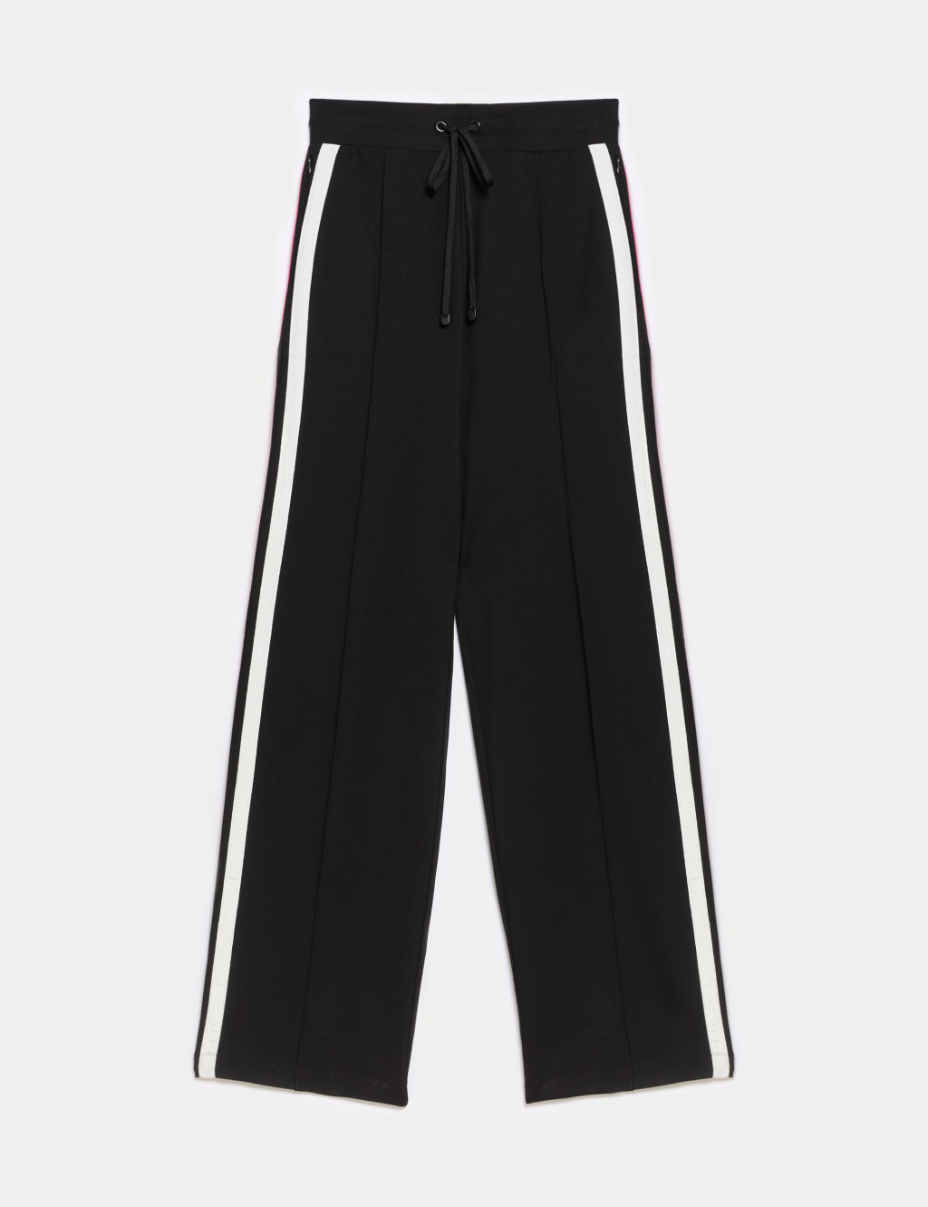 Jersey Side Stripe Wide Leg Trousers