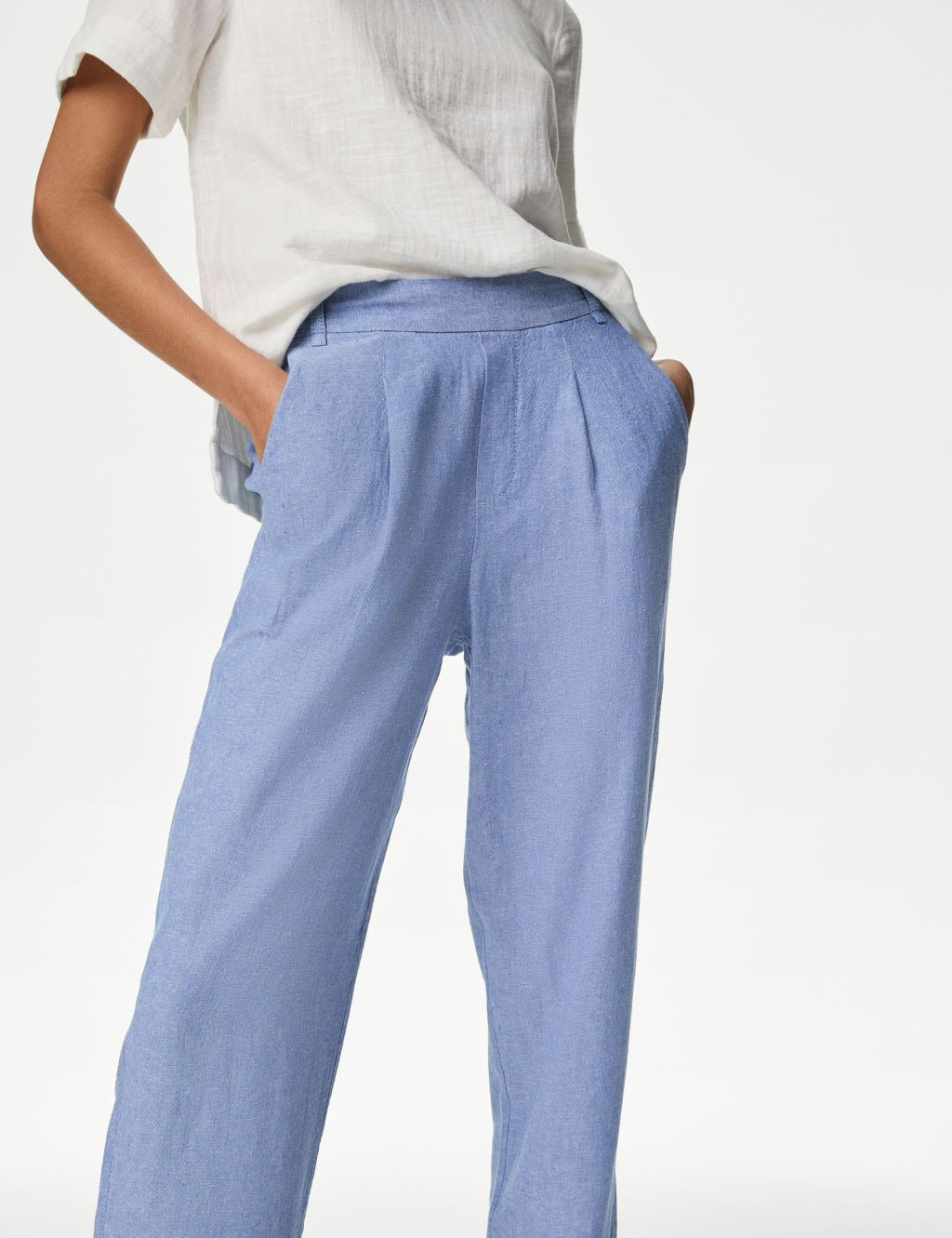 Linen Rich Tapered Trousers 2 of 5