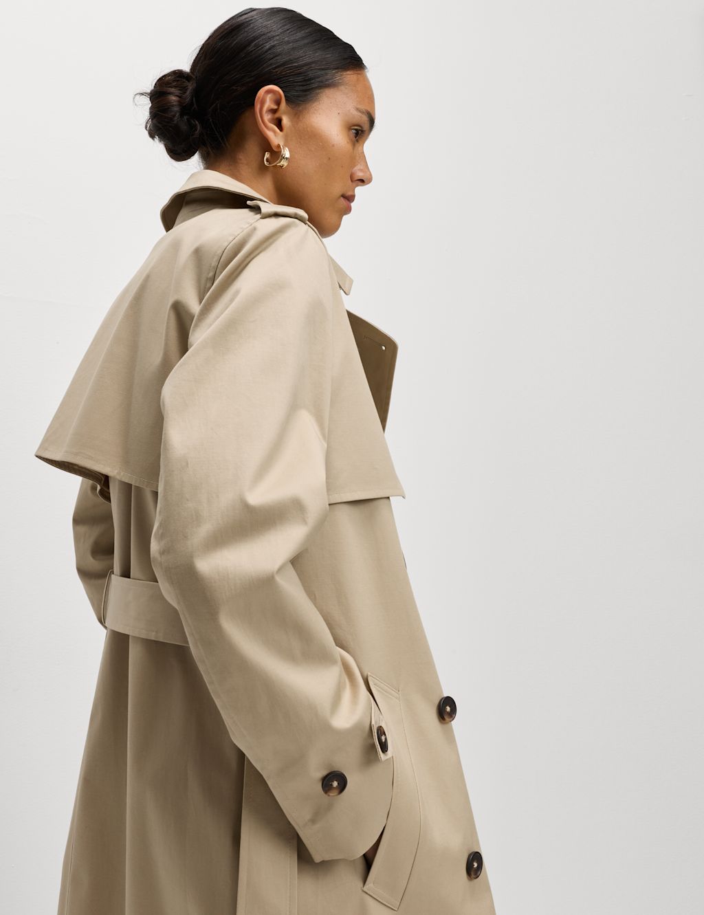 Cotton Rich Belted Longline Trench Coat