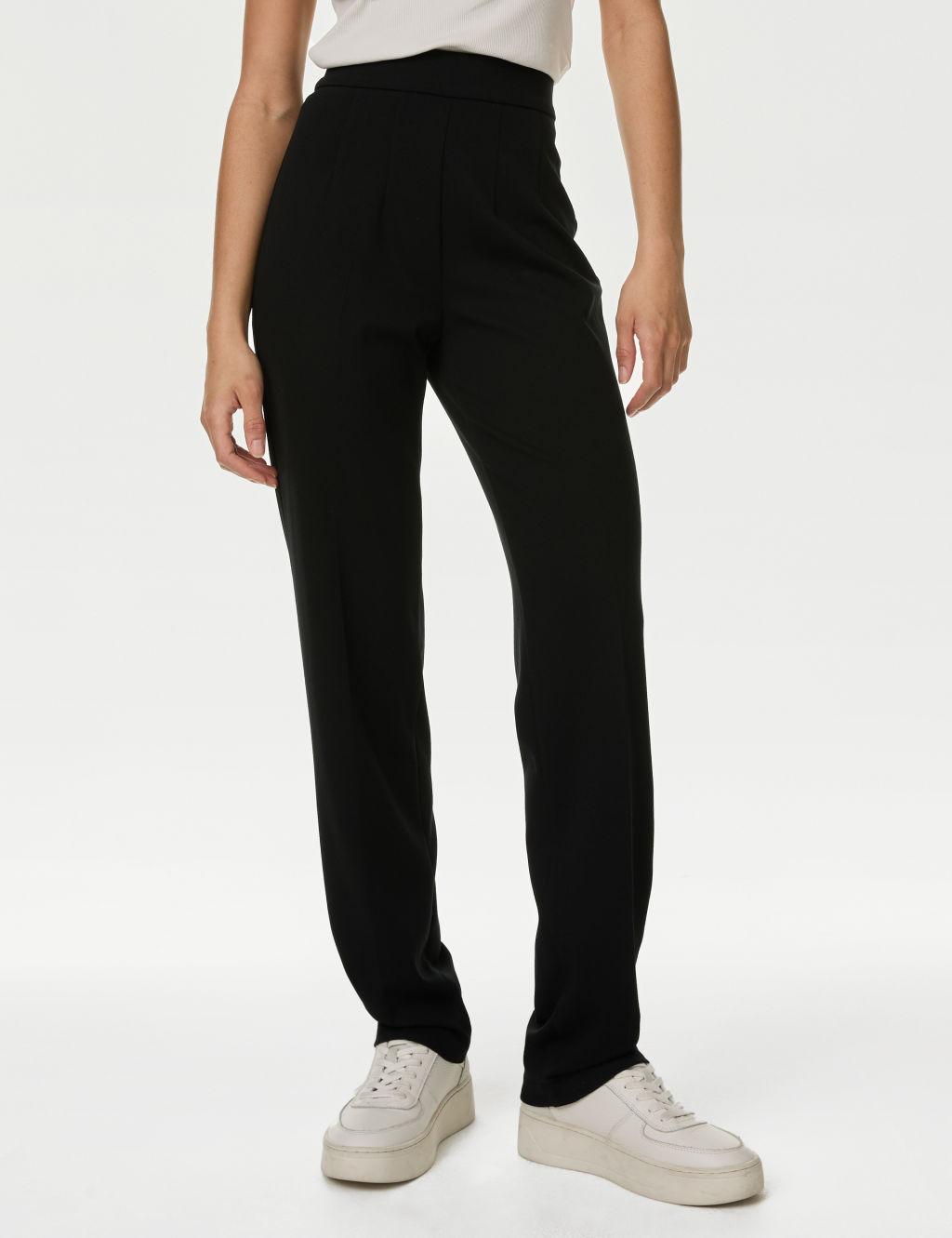 Jersey Straight Leg Trousers with Stretch 2 of 5