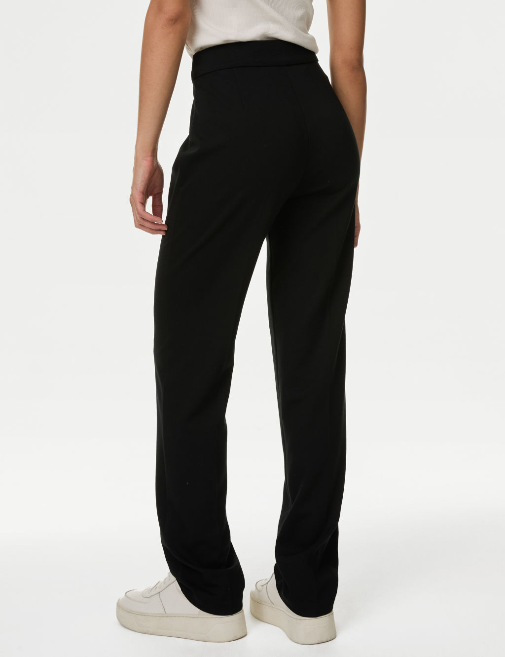 Jersey Straight Leg Trousers with Stretch 5 of 5