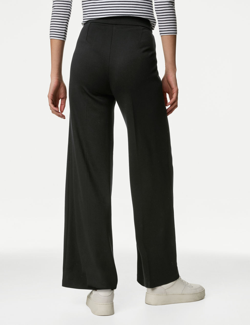 Jersey Wide Leg Trousers with Stretch 5 of 6