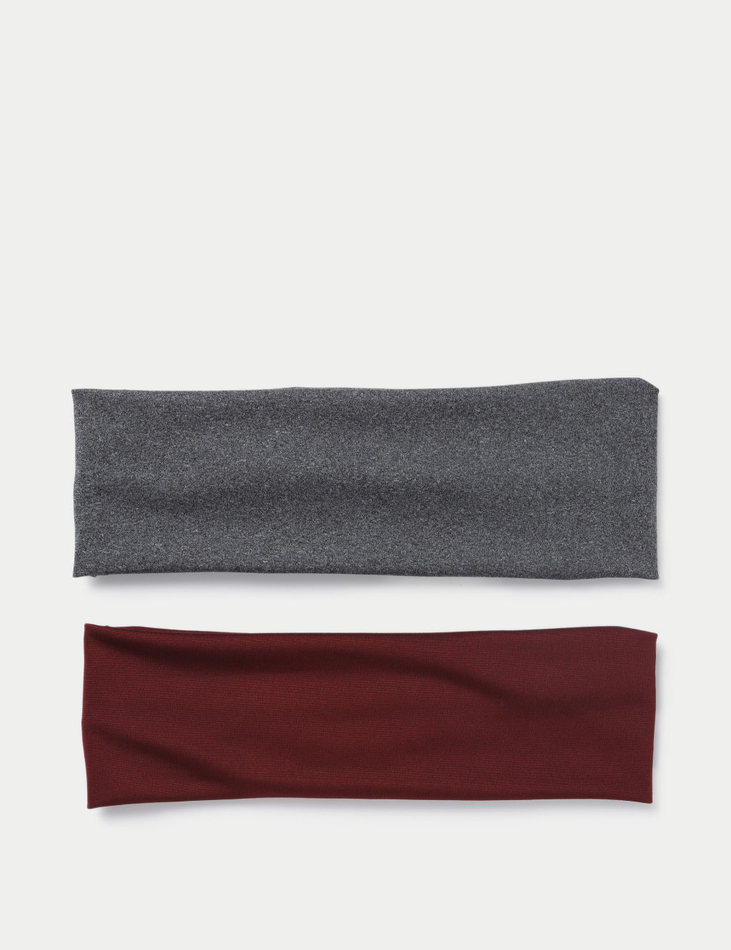 2 Pack Burgundy and Charcoal Grey Bandeau Set