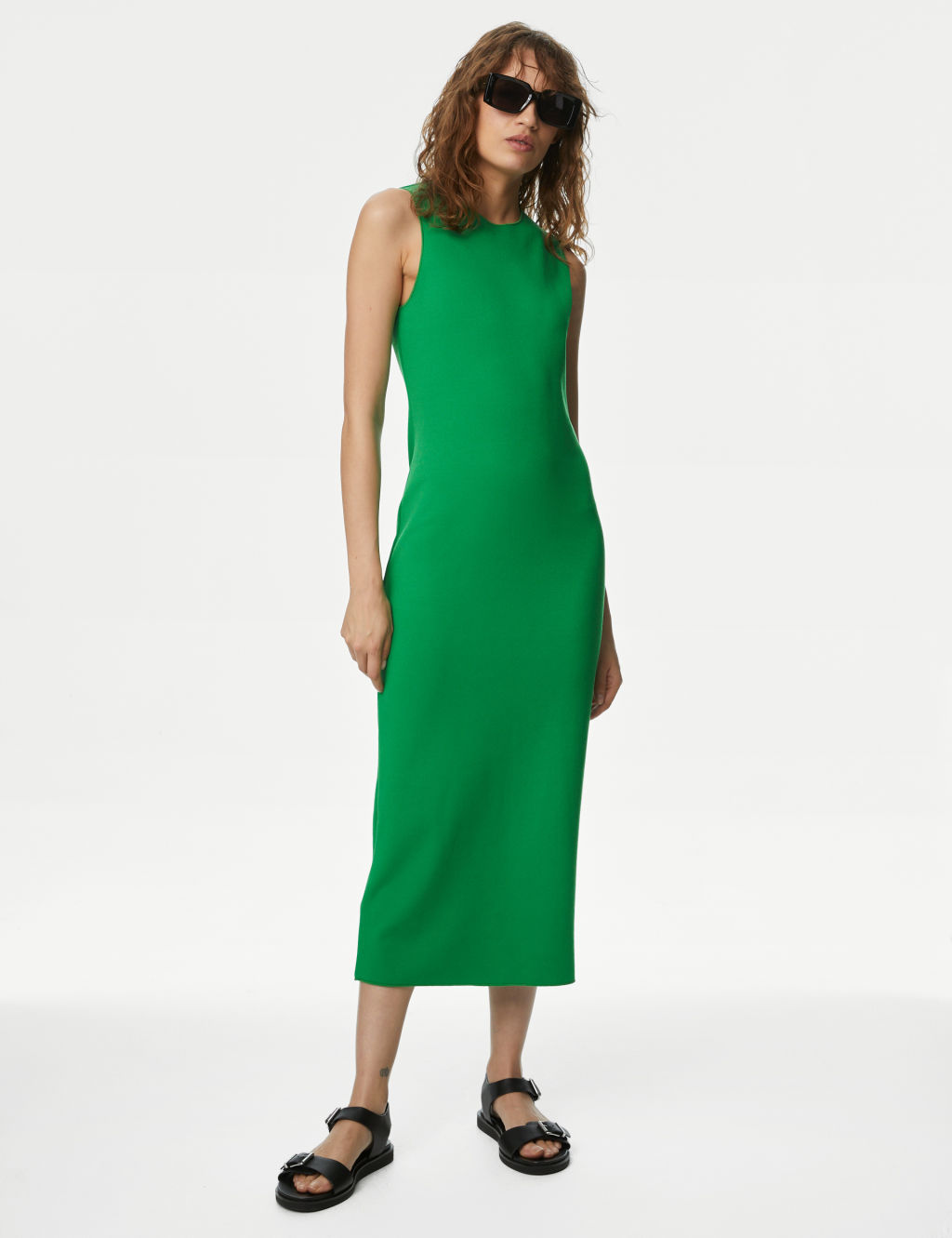 Marks and spencer green dress discount