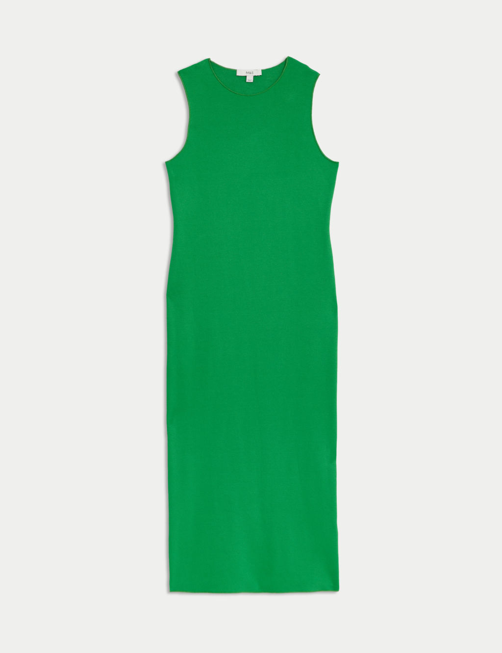 Jersey Round Neck Midi Bodycon Dress 1 of 4