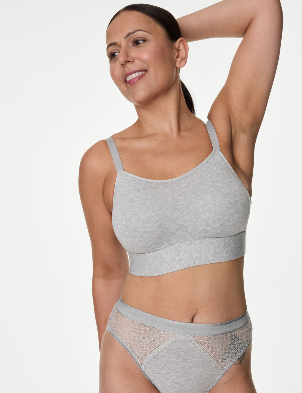 Cotton Non-Wired Post Surgery Cami Bra A-H 3 of 8
