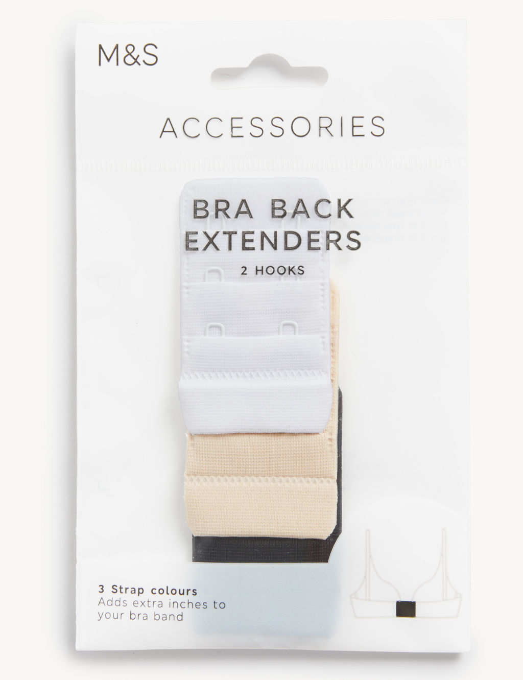 3pk 2 Hook Bra Extenders