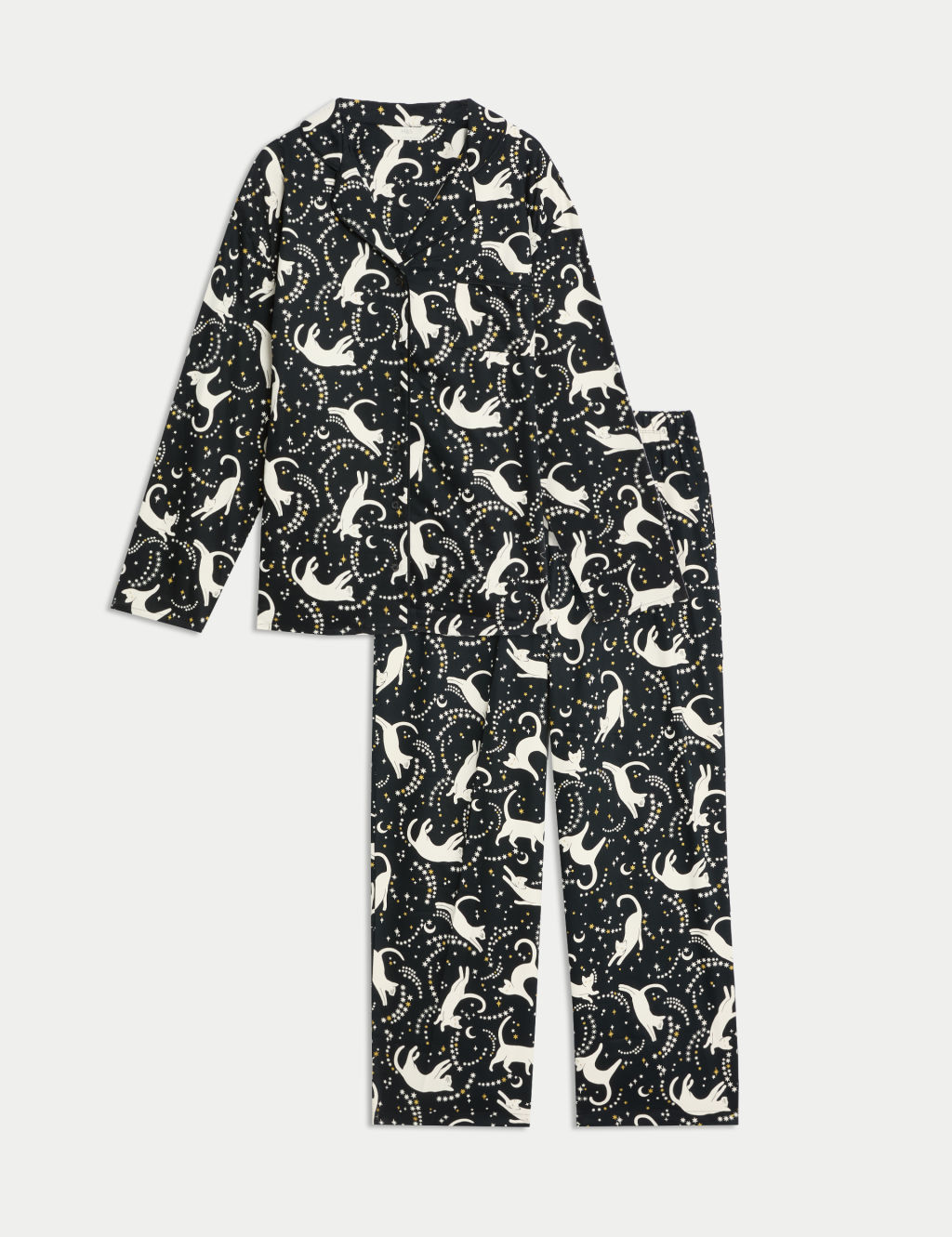 Pure Cotton Cat Print Pyjama Set
