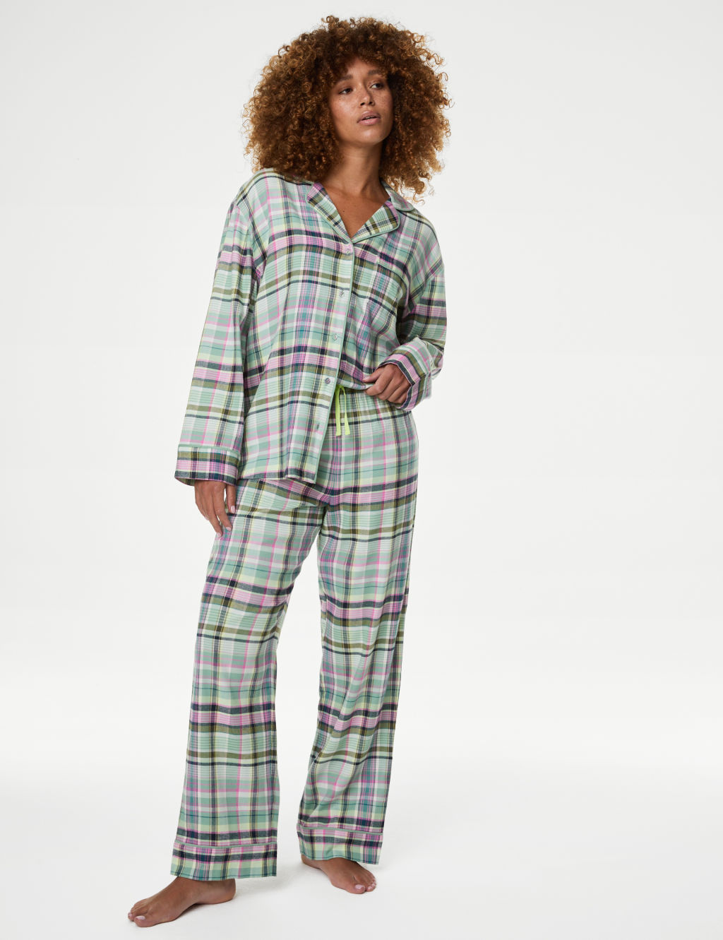 Cotton Blend Checked Pyjama Set 2 of 5