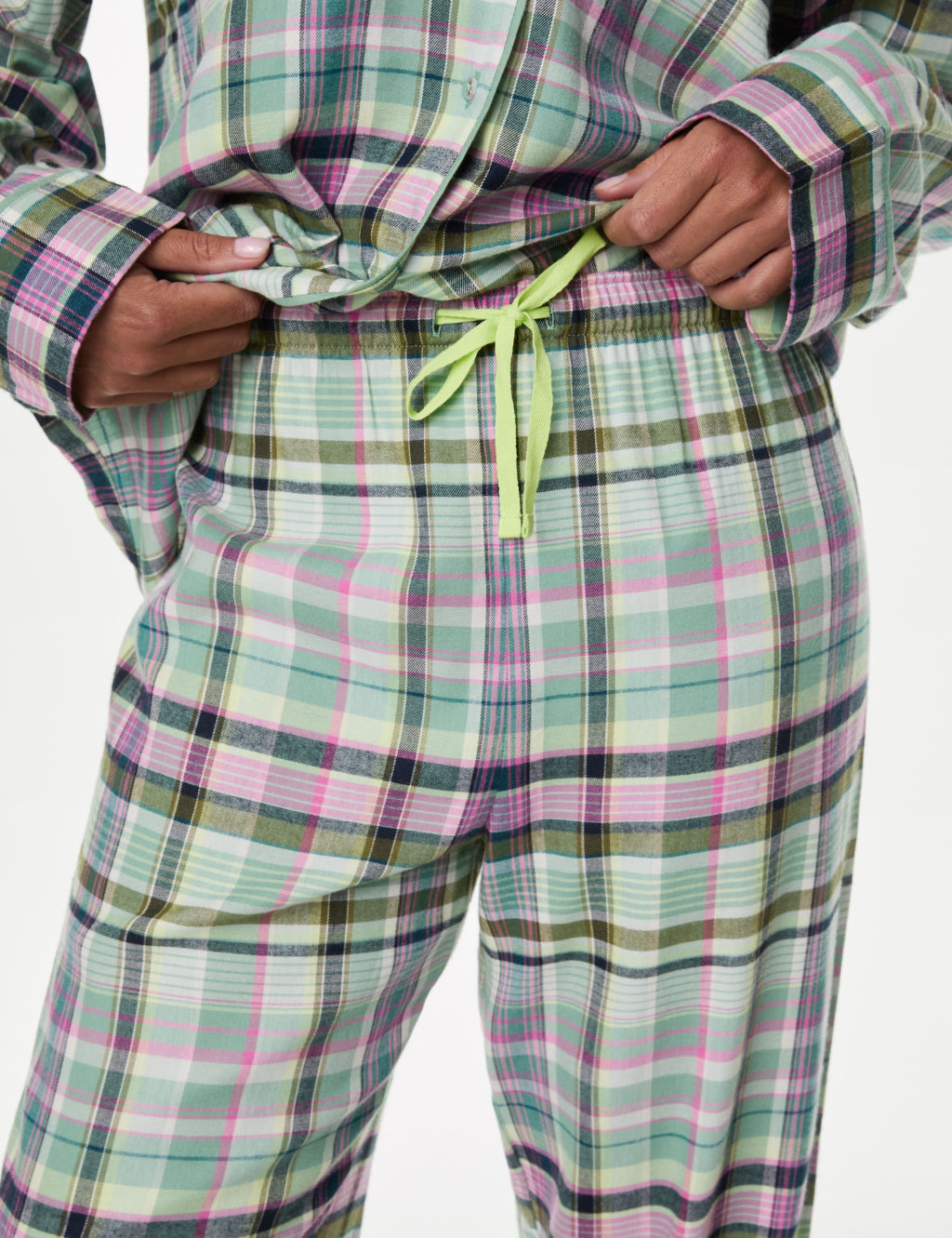 Cotton Blend Checked Pyjama Set 4 of 5