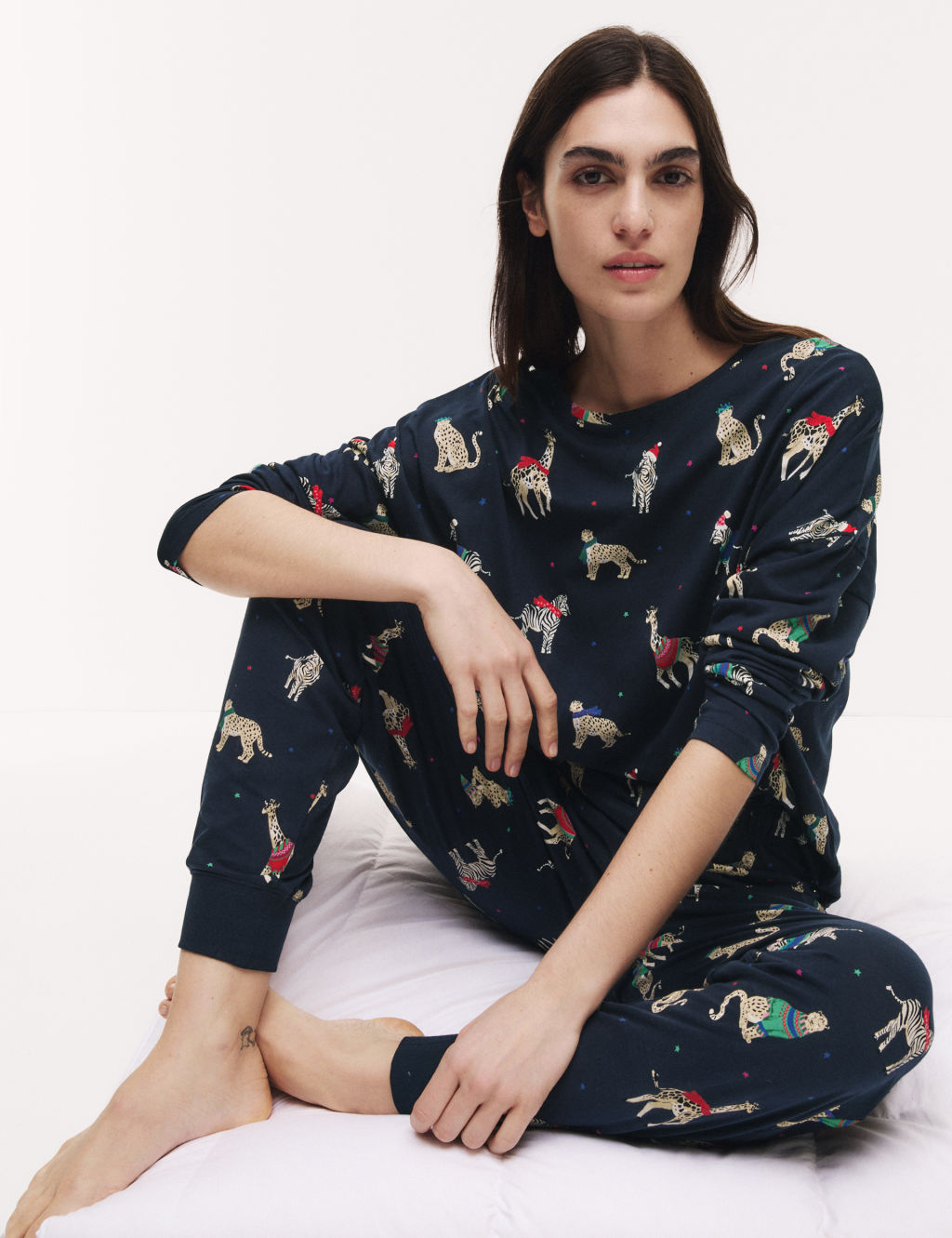 Women's Animal Party Family Christmas Pyjama Set