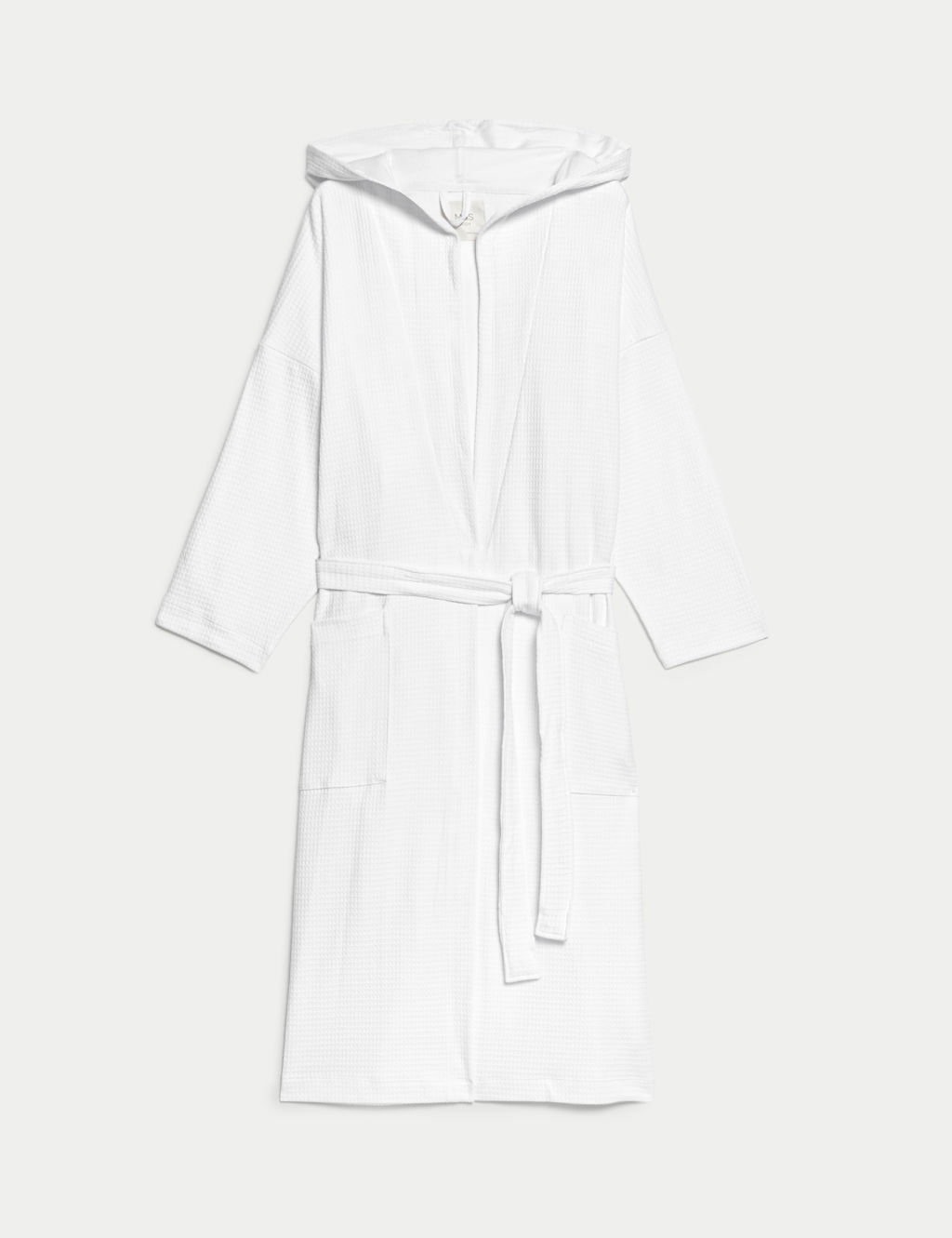 Pure Cotton Jersey Waffle Dressing Gown