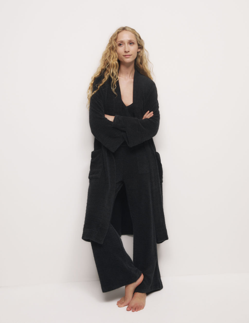 Body Soft Feather Knit Dressing Gown