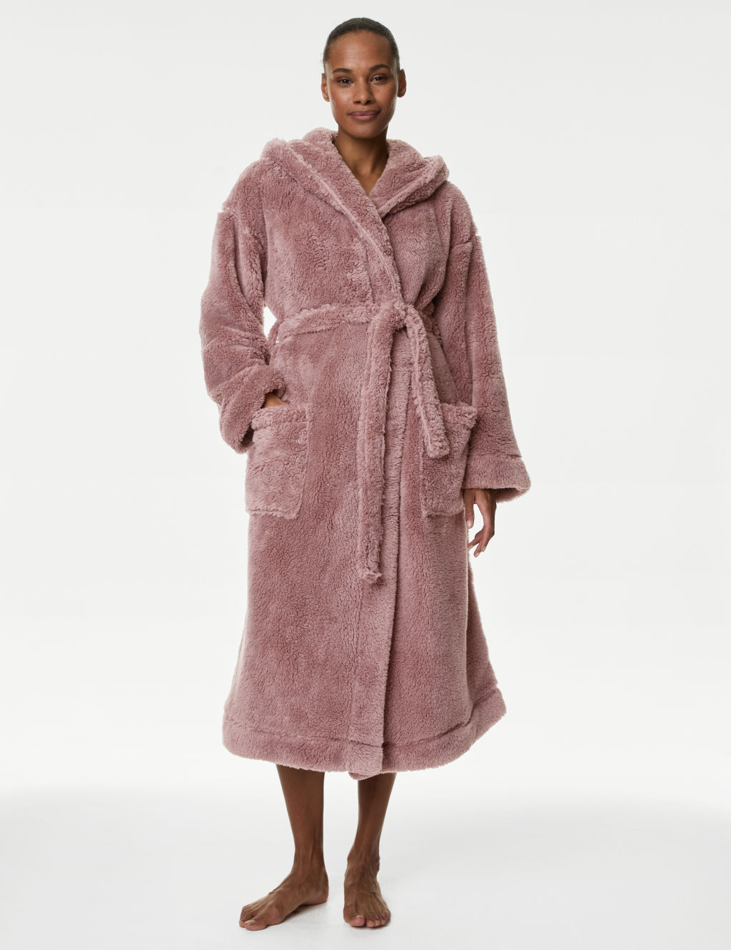 Fleece Hooded Dressing Gown 4 of 5