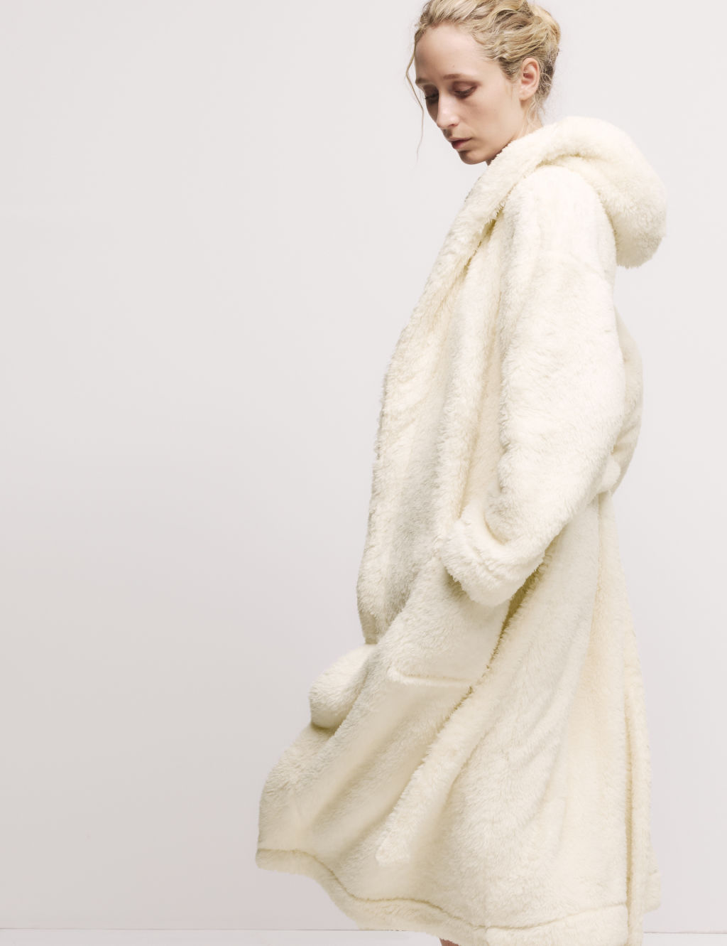 Fleece Hooded Dressing Gown
