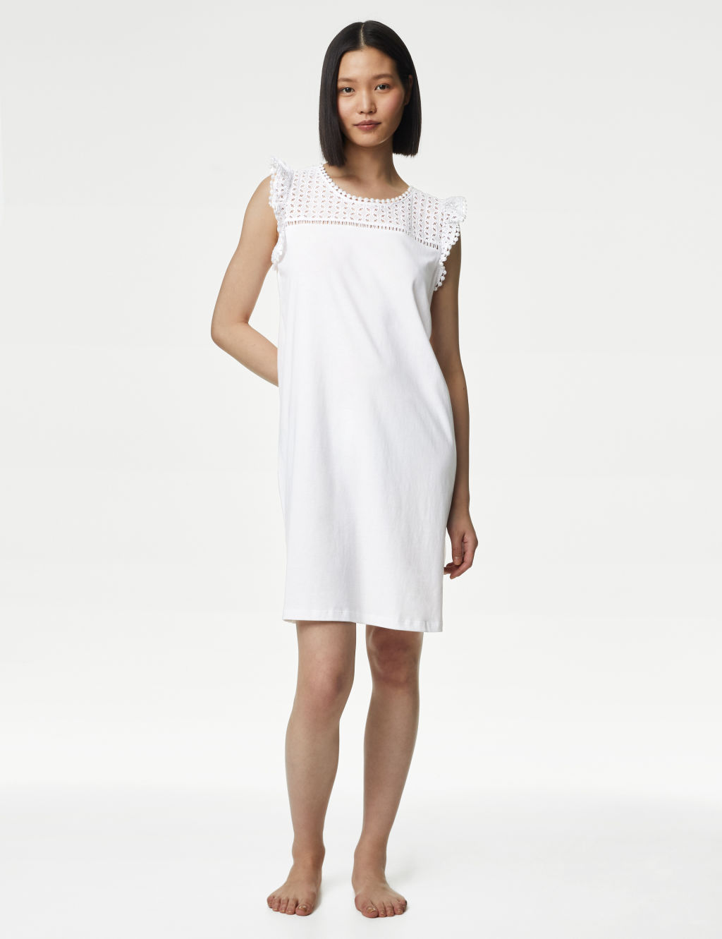 Cotton Modal Broderie Nightdress 4 of 5