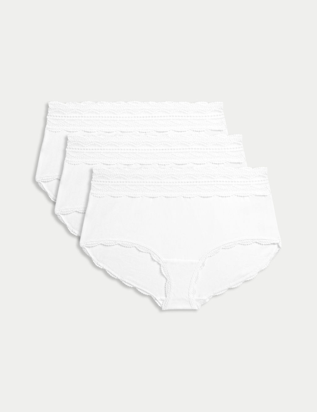 3pk Cotton Rich High Rise Shorts